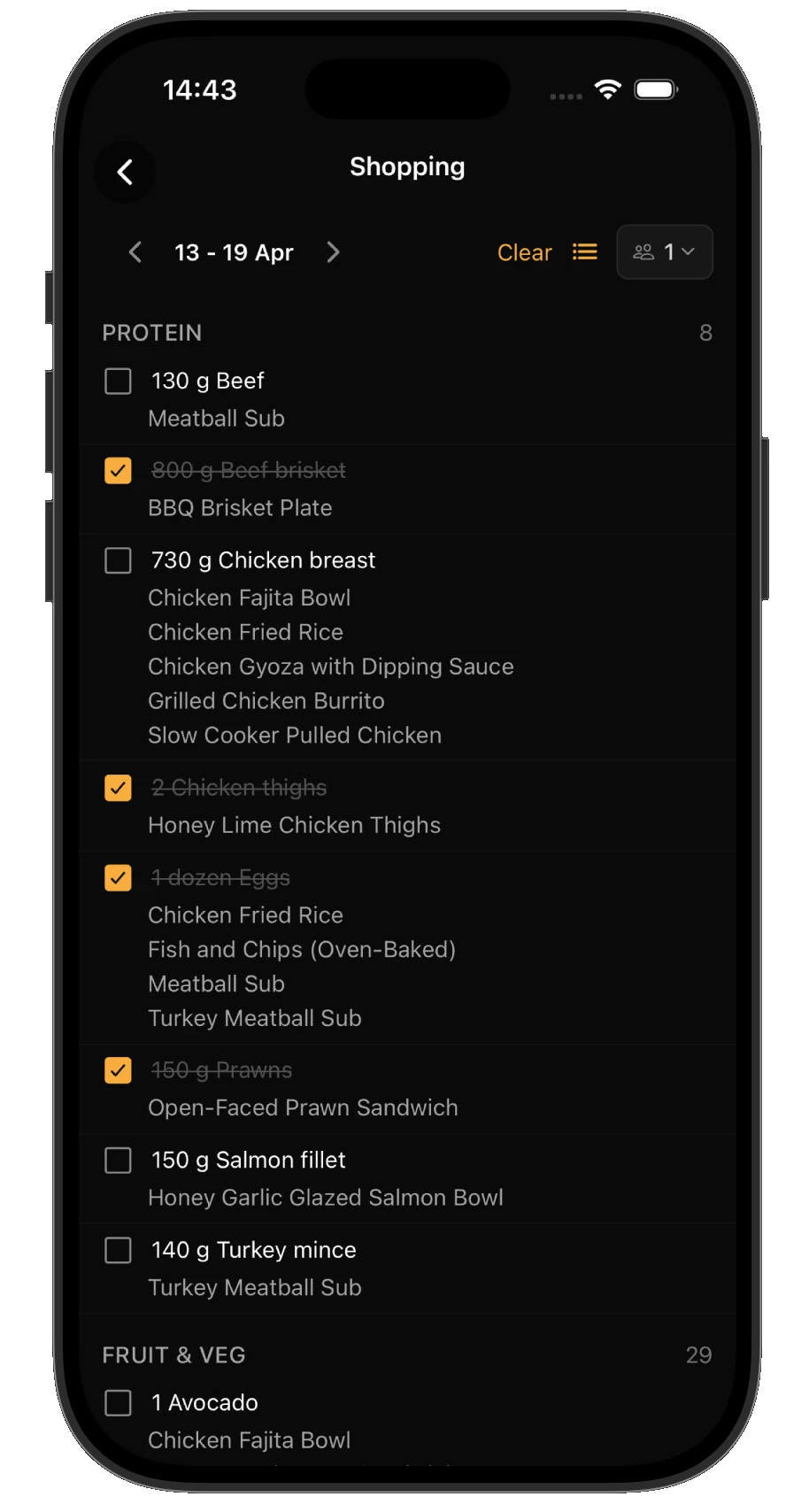 Shopping List